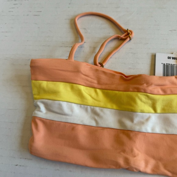 L*Space Rebel Stripe Square Neck Bikini Swim Top NWT Size XS - Picture 3 of 5